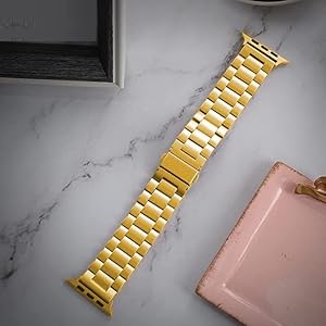 High Quality 42/44/45/49mm New Metal Color Shade Solid Metal Stainless Steel Chain Band Strap for SmartWatches - Watch Replacement Strap Smartwatches Wrist Modern Design Buckle - Best Quality Bracelet